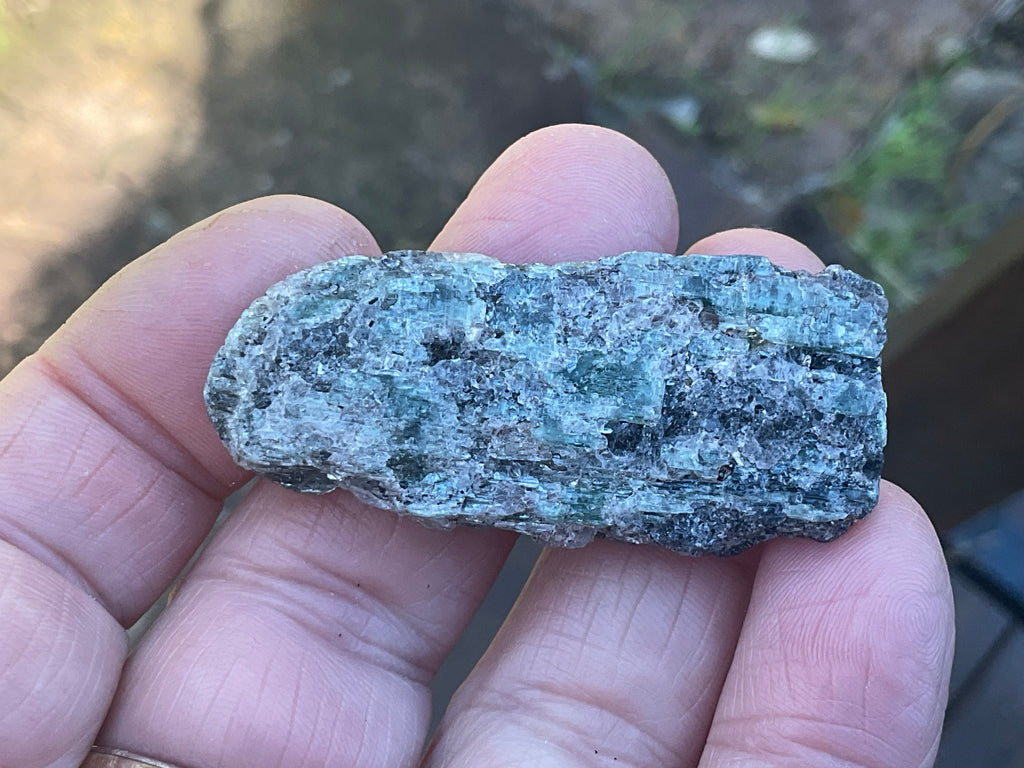 24g Dark Green Pakistan Kyanite + Rough 6C