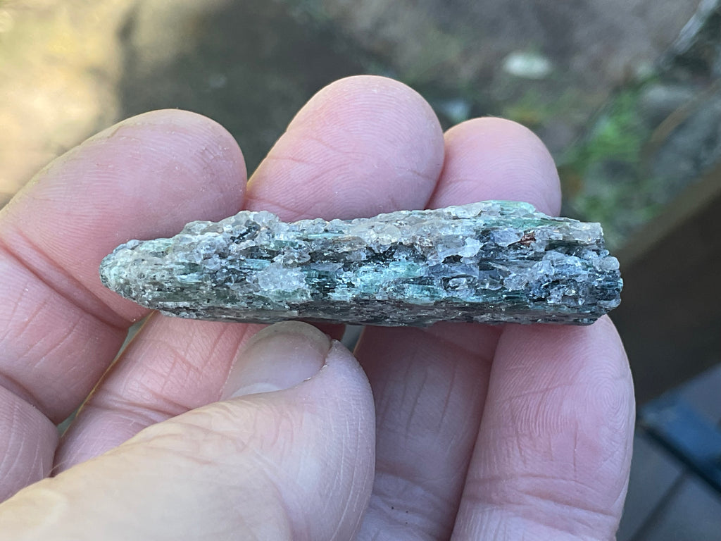 24g Dark Green Pakistan Kyanite + Rough 6C