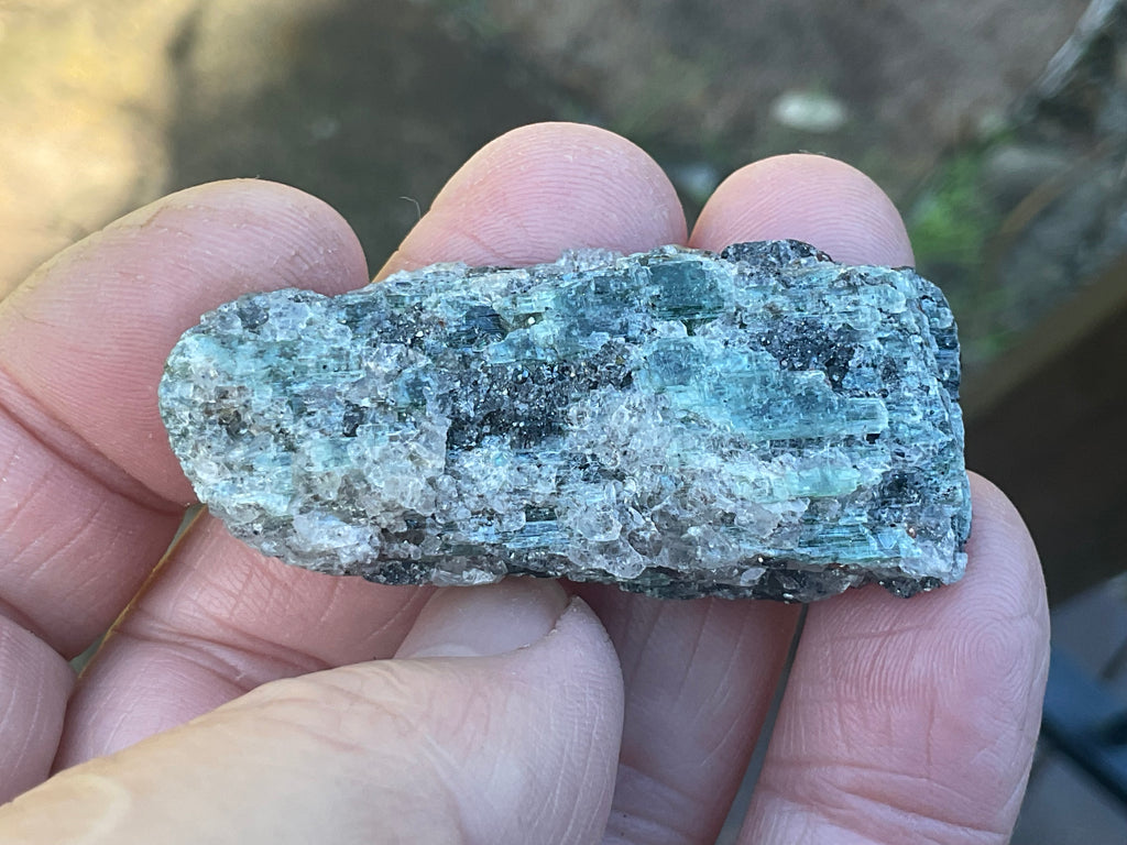 24g Dark Green Pakistan Kyanite + Rough 6C