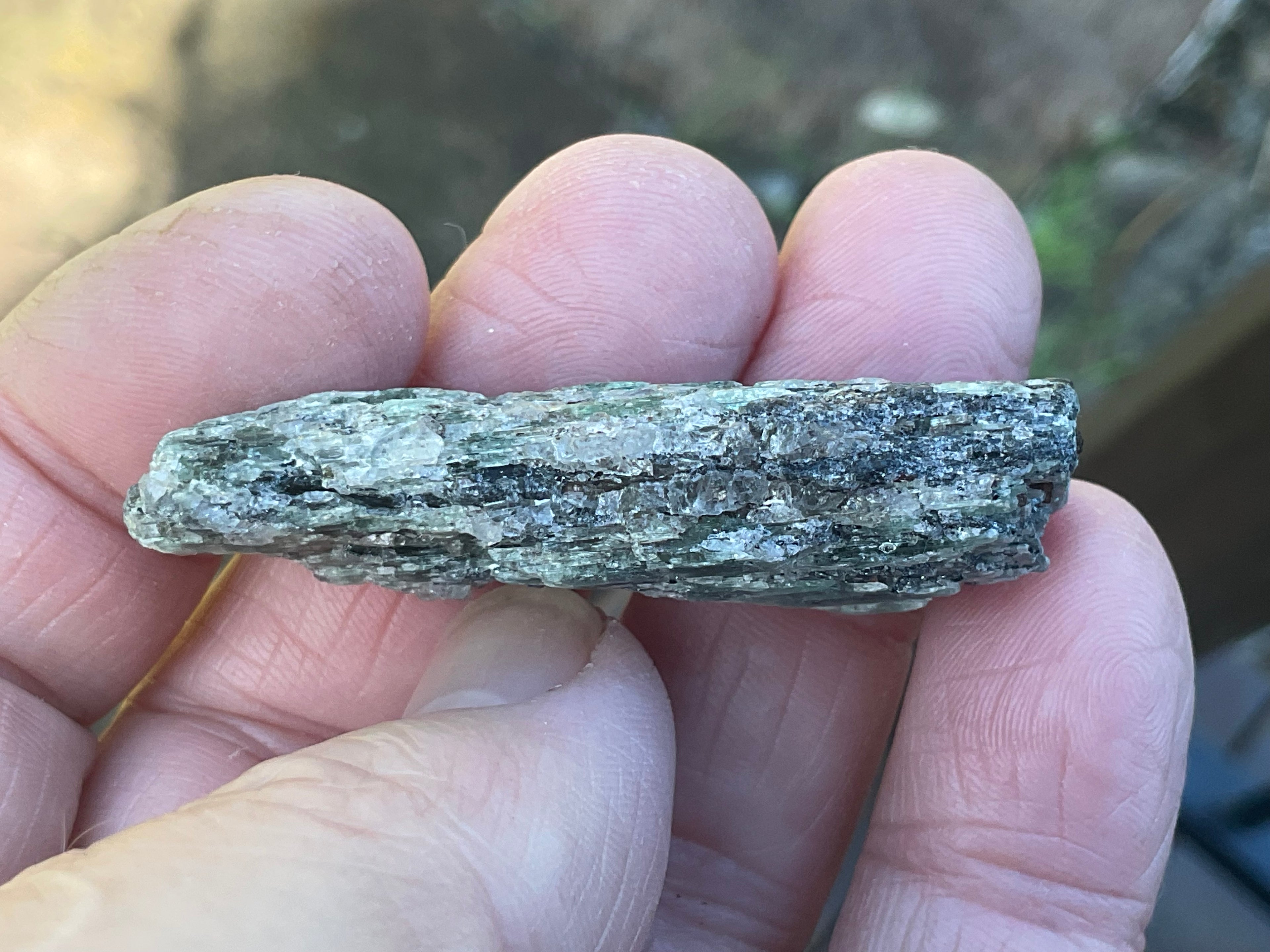 24g Dark Green Pakistan Kyanite + Rough 6C