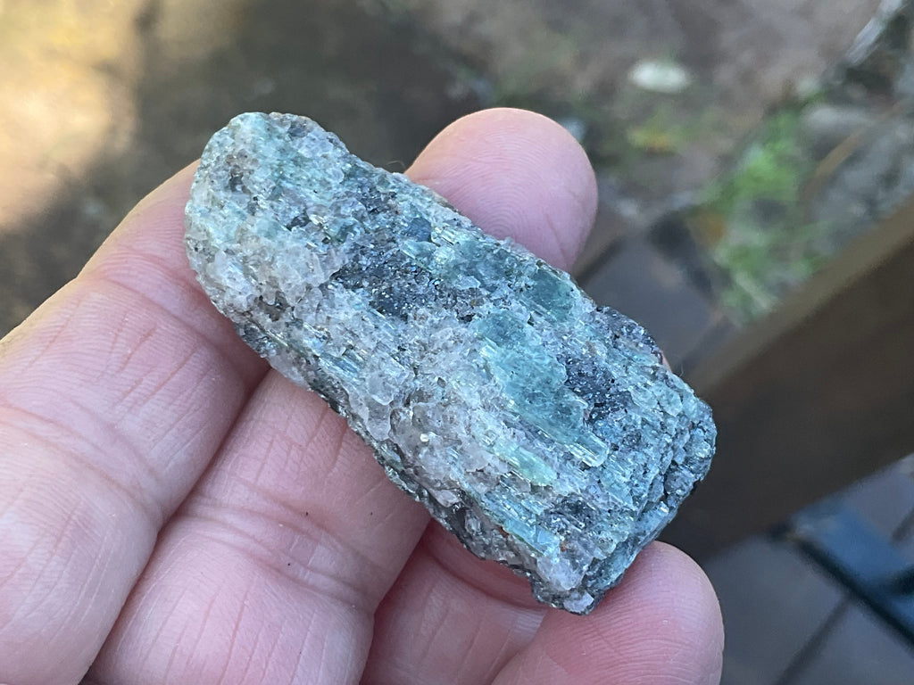 24g Dark Green Pakistan Kyanite + Rough 6C