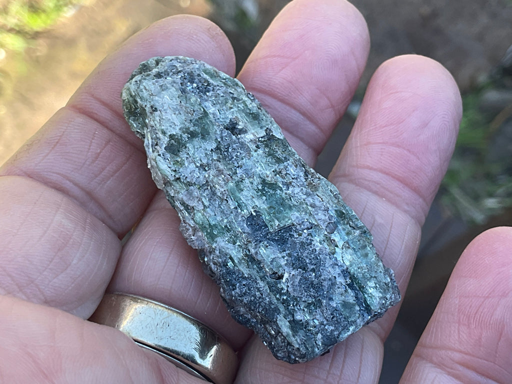 24g Dark Green Pakistan Kyanite + Rough 6C