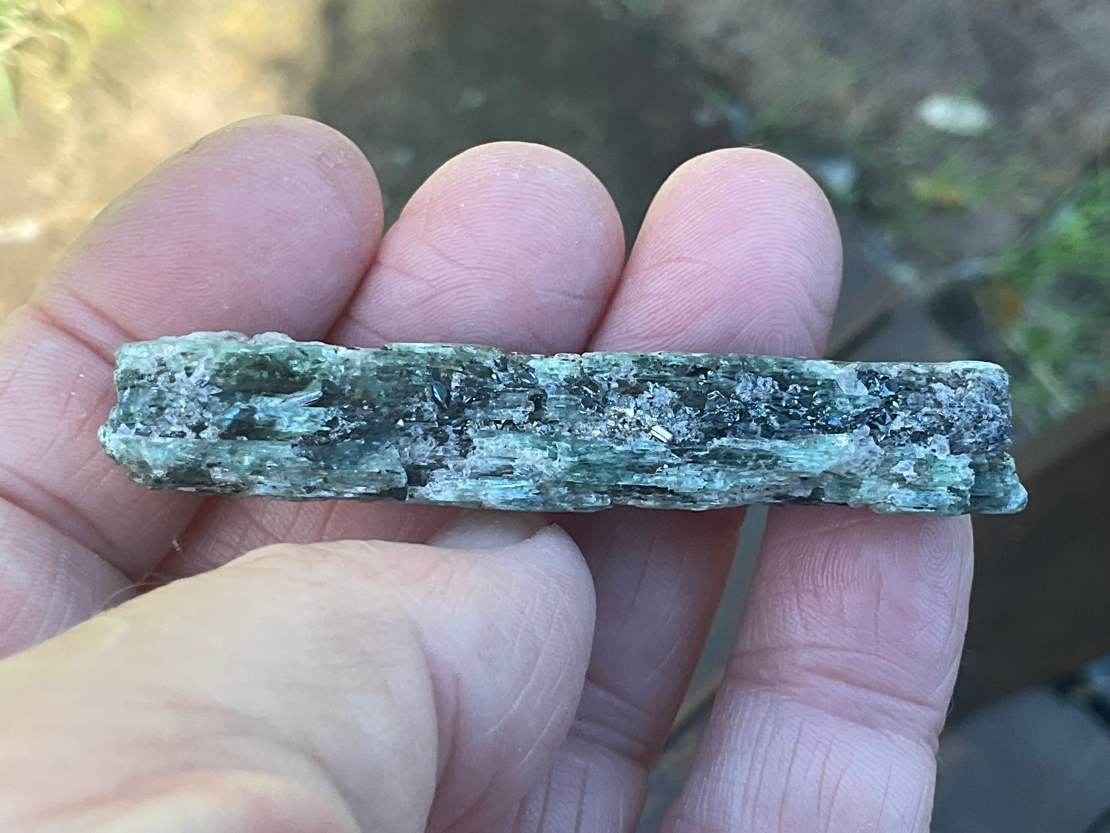 30g Dark Green Pakistan Kyanite + Rough 7B