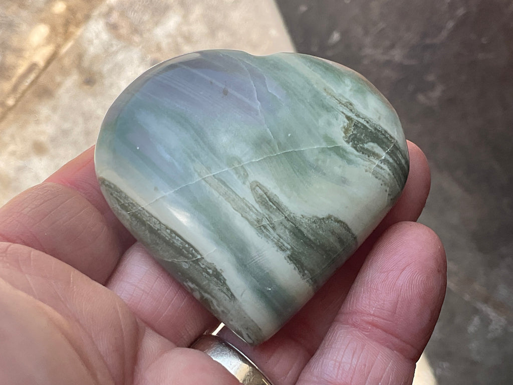 100g Jasper with Common Opal Heart B
