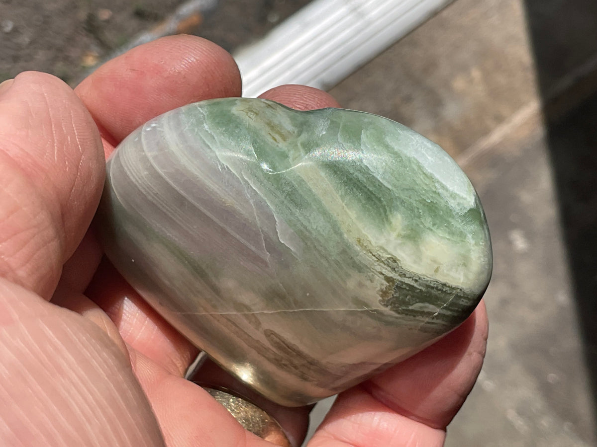100g Jasper with Common Opal Heart B