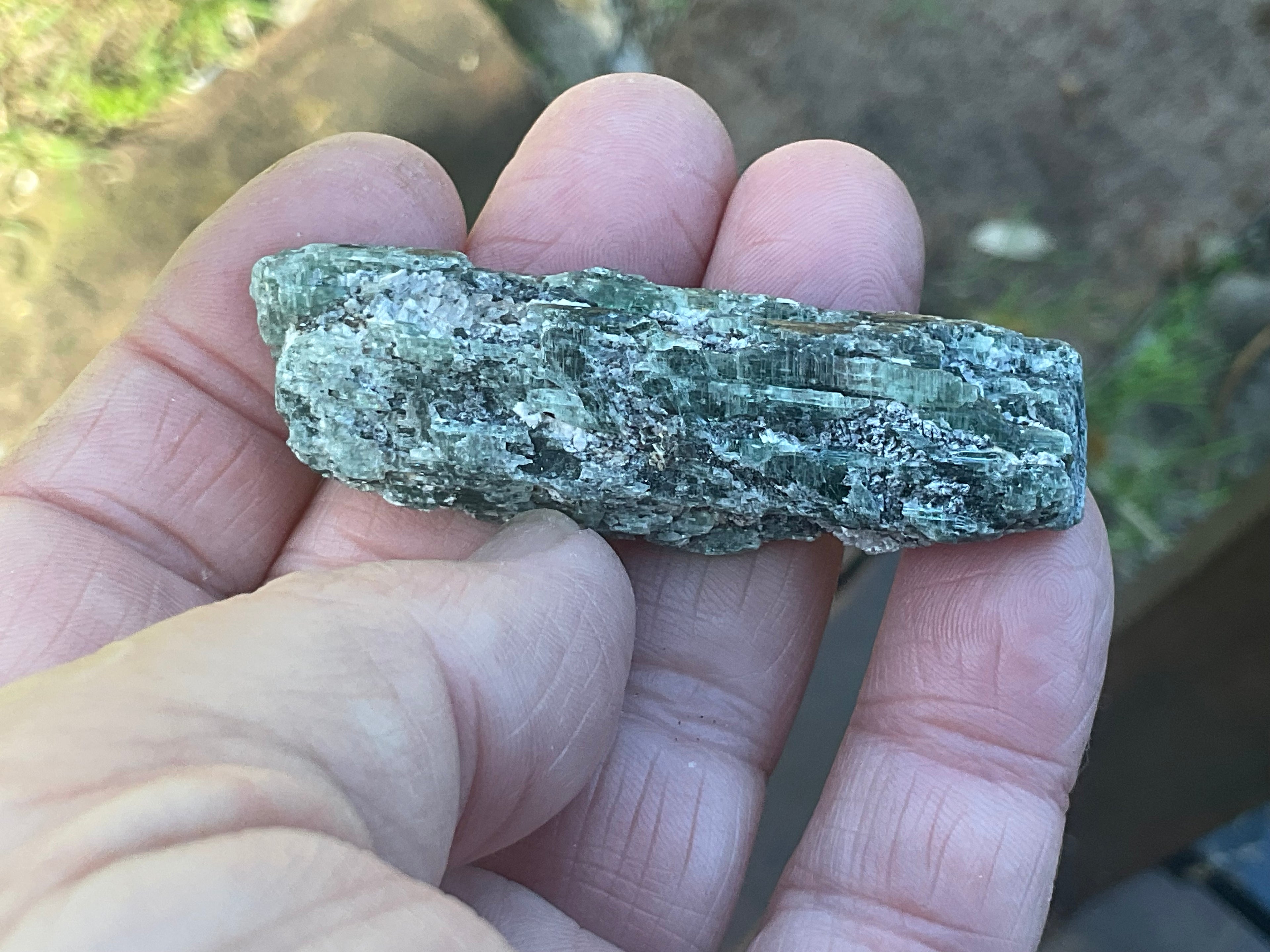 34g Dark Green Pakistan Kyanite + Rough 8C
