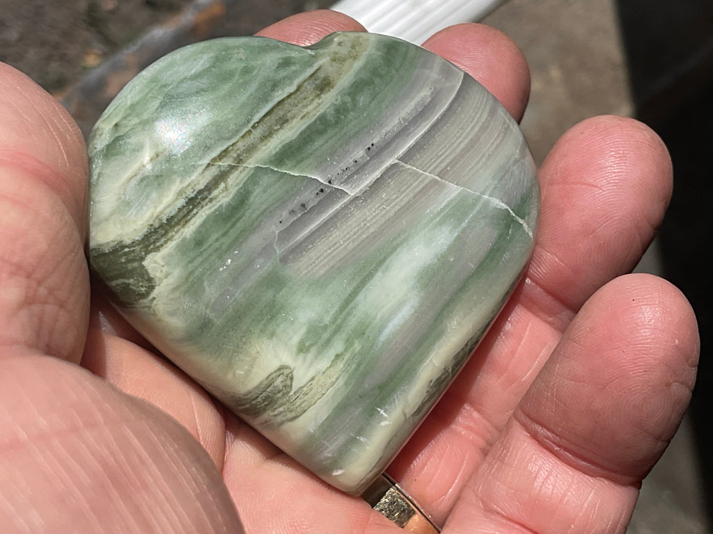 100g Jasper with Common Opal Heart B