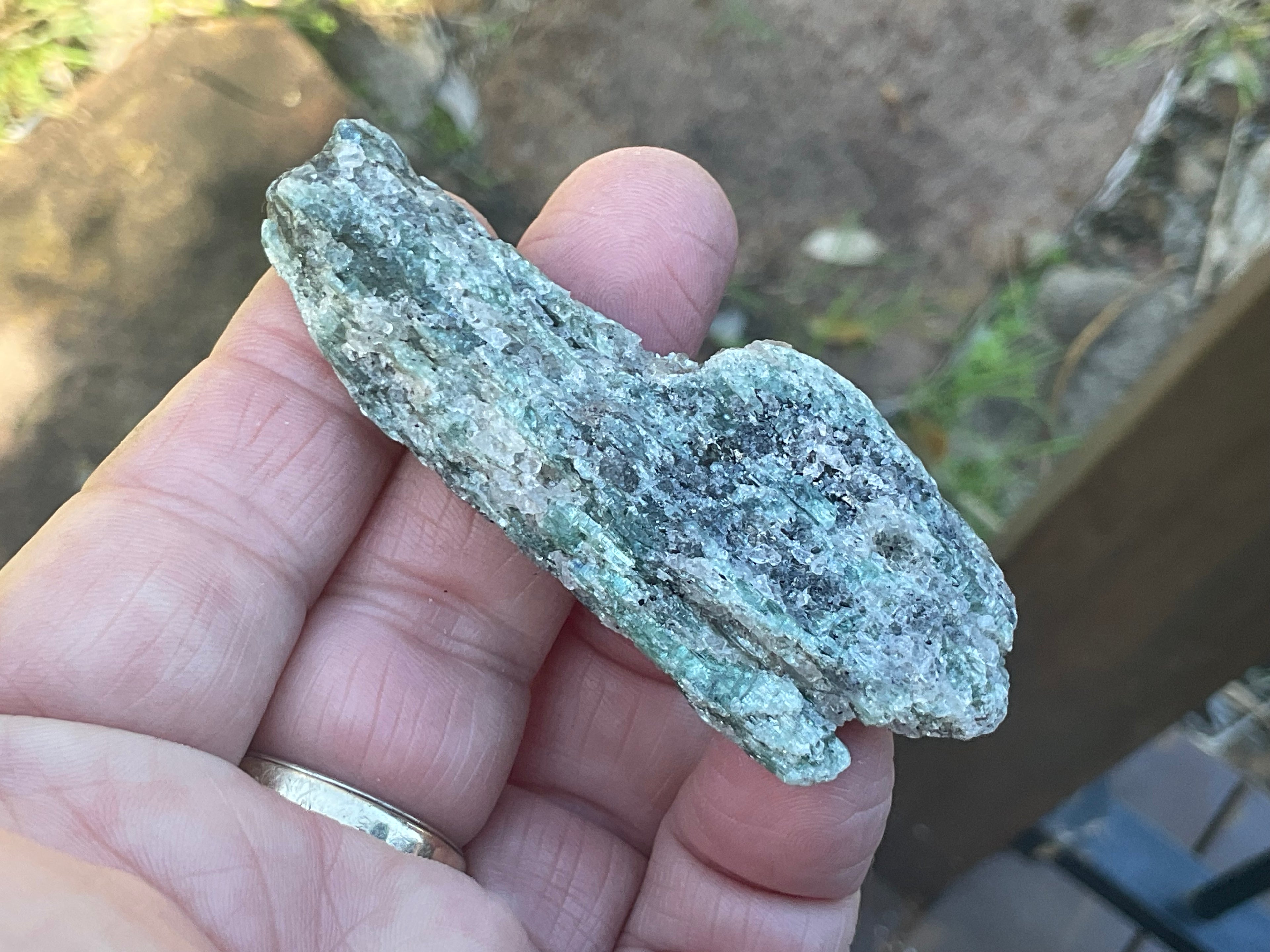 44g Dark Green Pakistan Kyanite + Rough 9A