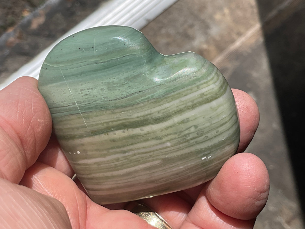 109g Jasper with Common Opal Heart C