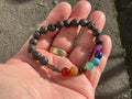 8mm Lava Stone and Chakra Bead Ahimsa Bracelet A