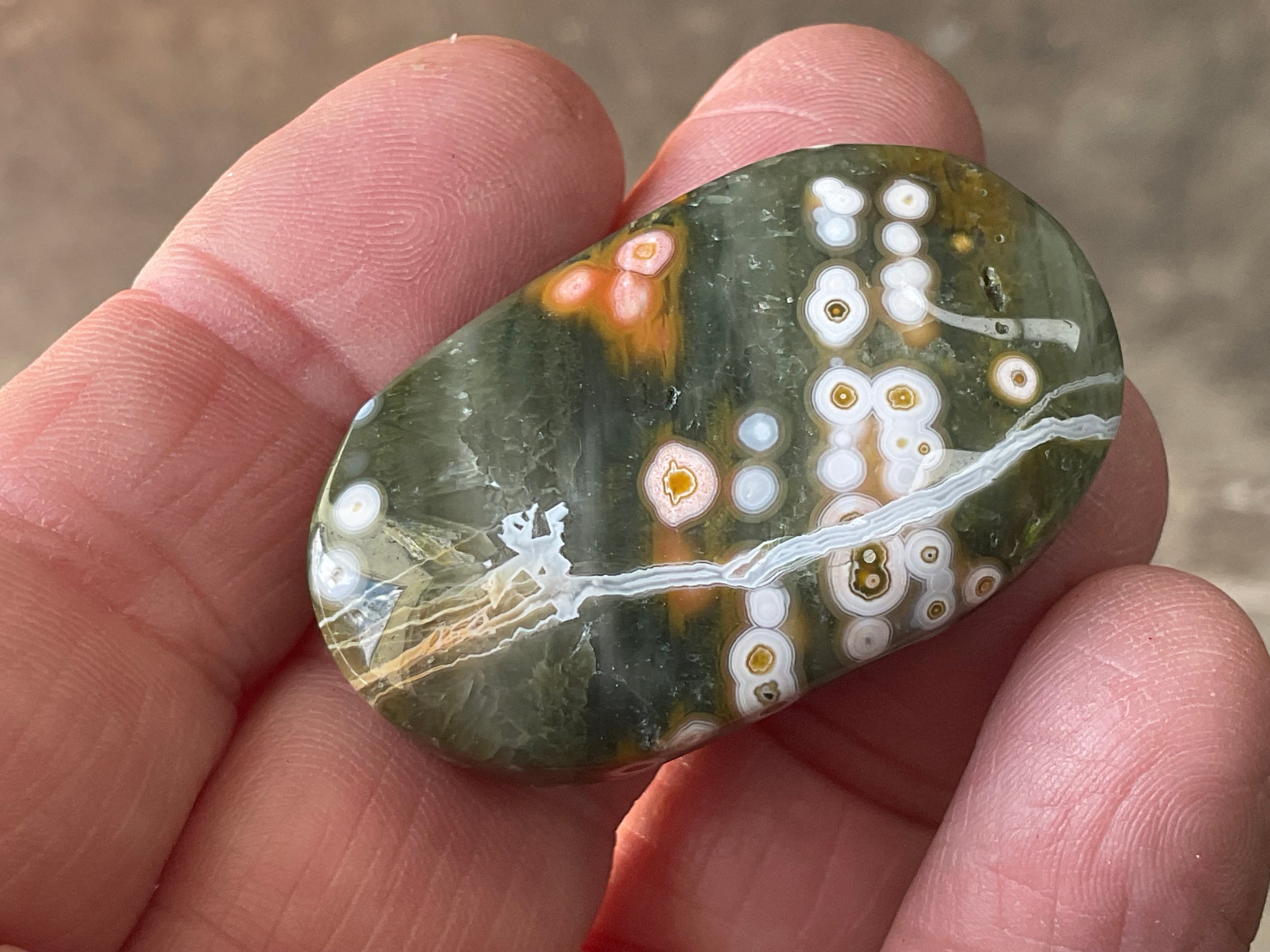 20g 8th Vein Ocean Jasper Palmstone 1A