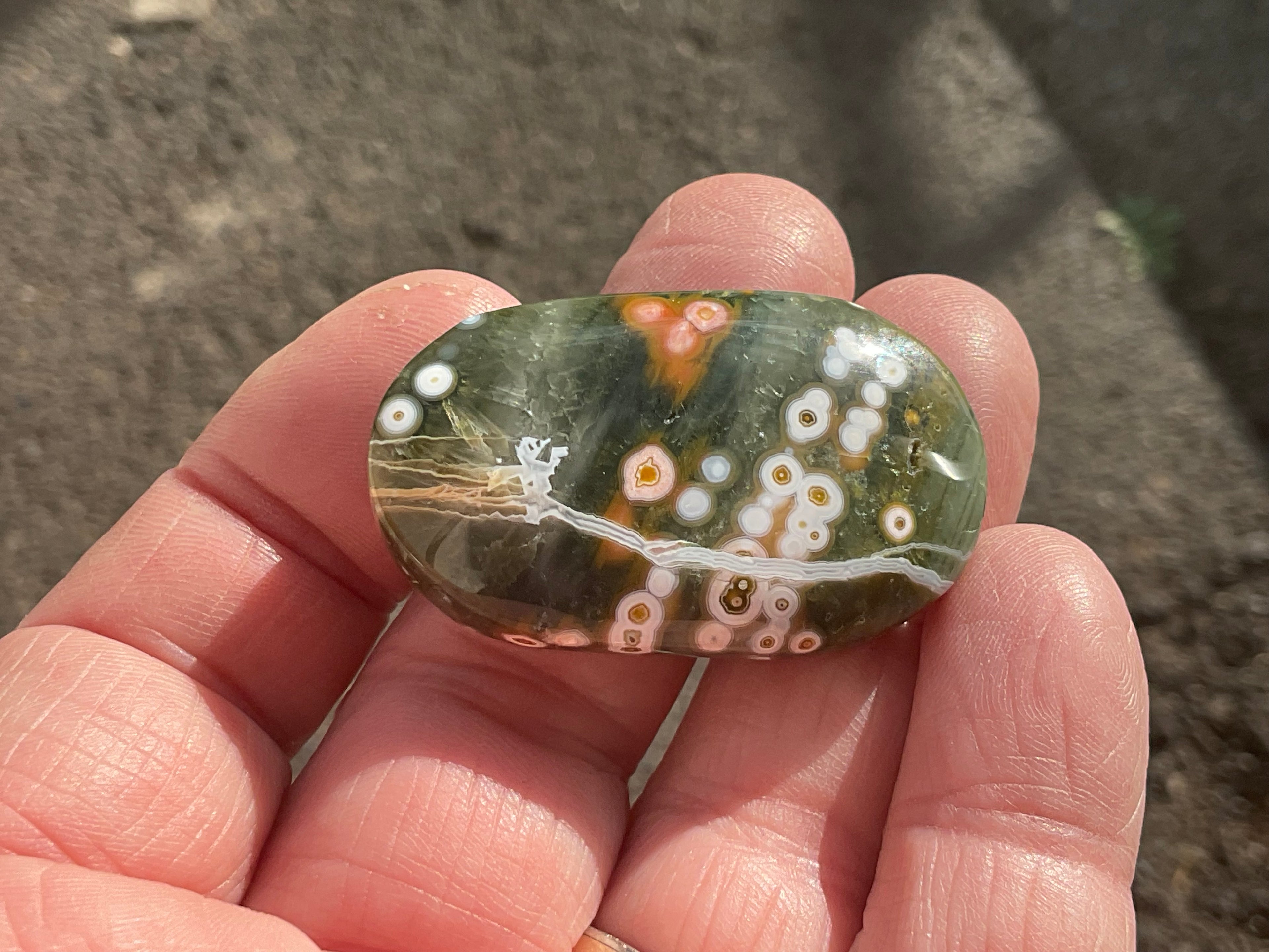 20g 8th Vein Ocean Jasper Palmstone 1A