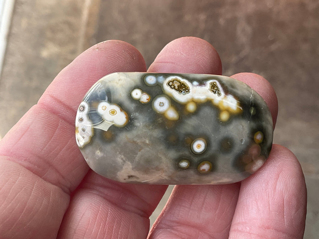 28g 8th Vein Ocean Jasper Palmstone 1B