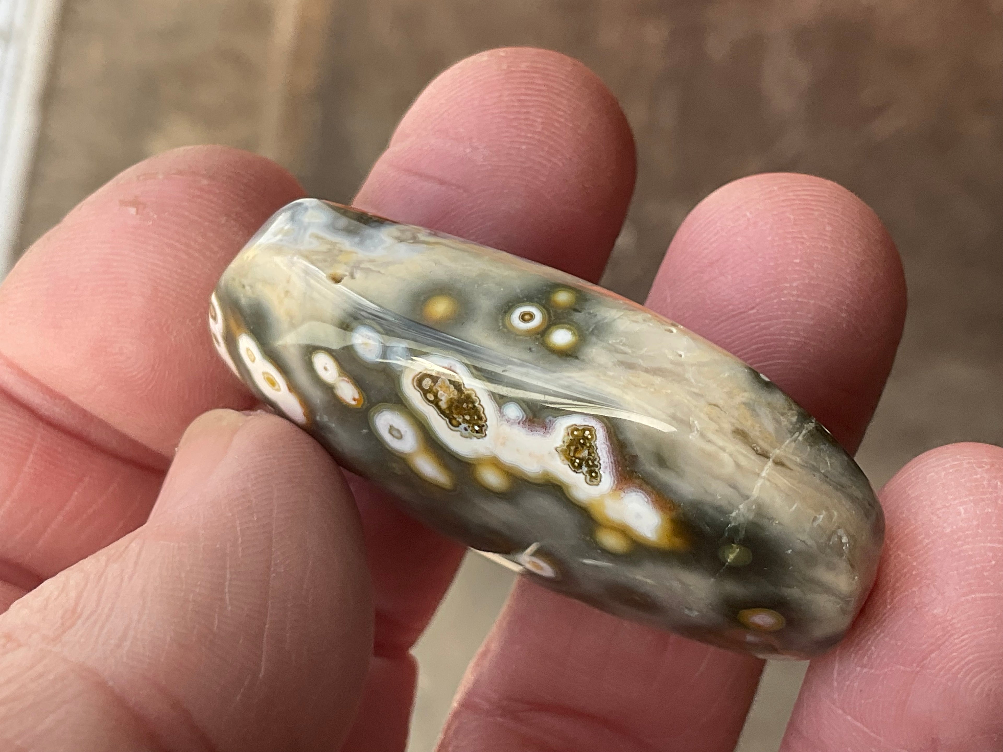 28g 8th Vein Ocean Jasper Palmstone 1B