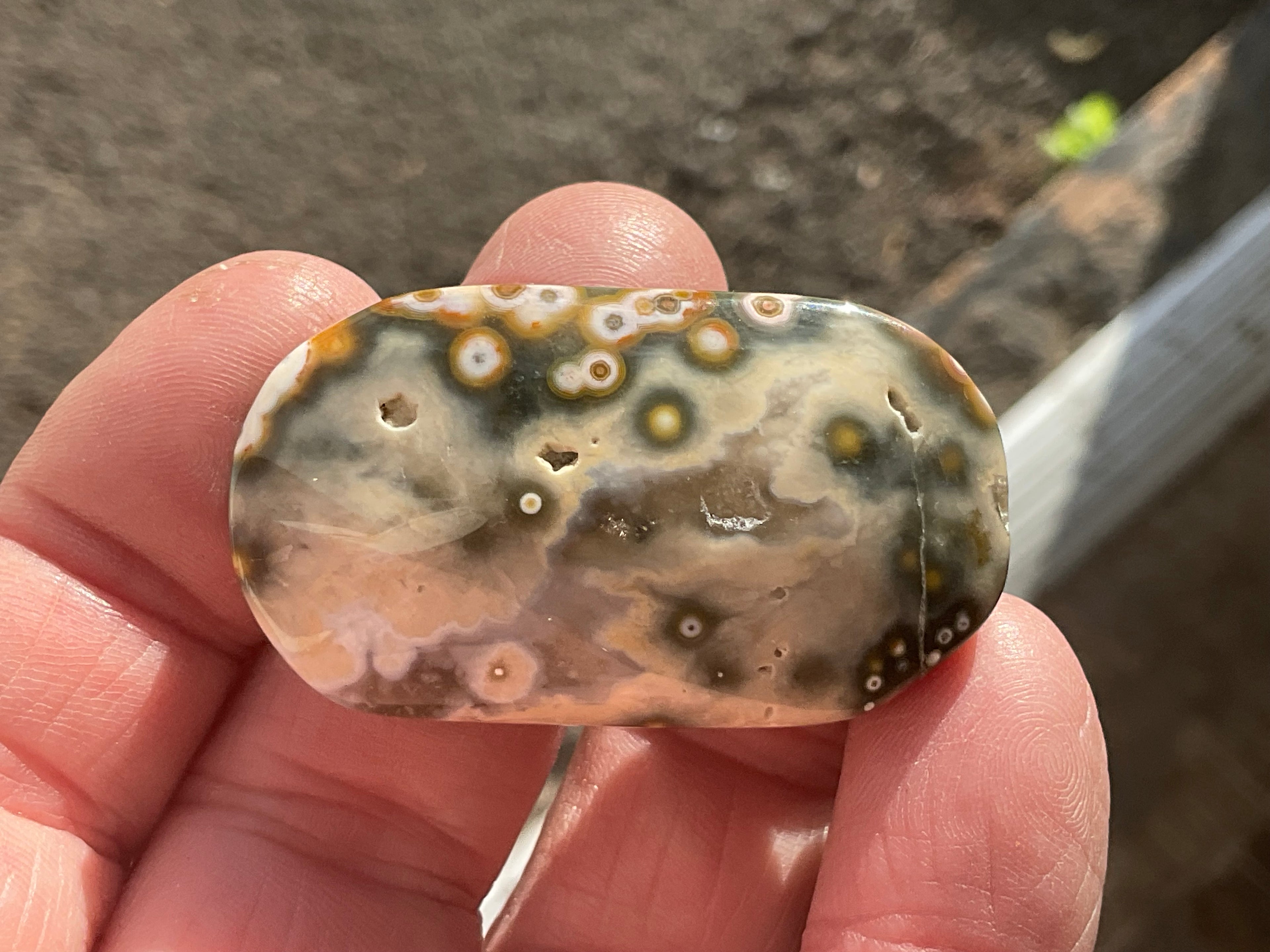 28g 8th Vein Ocean Jasper Palmstone 1B