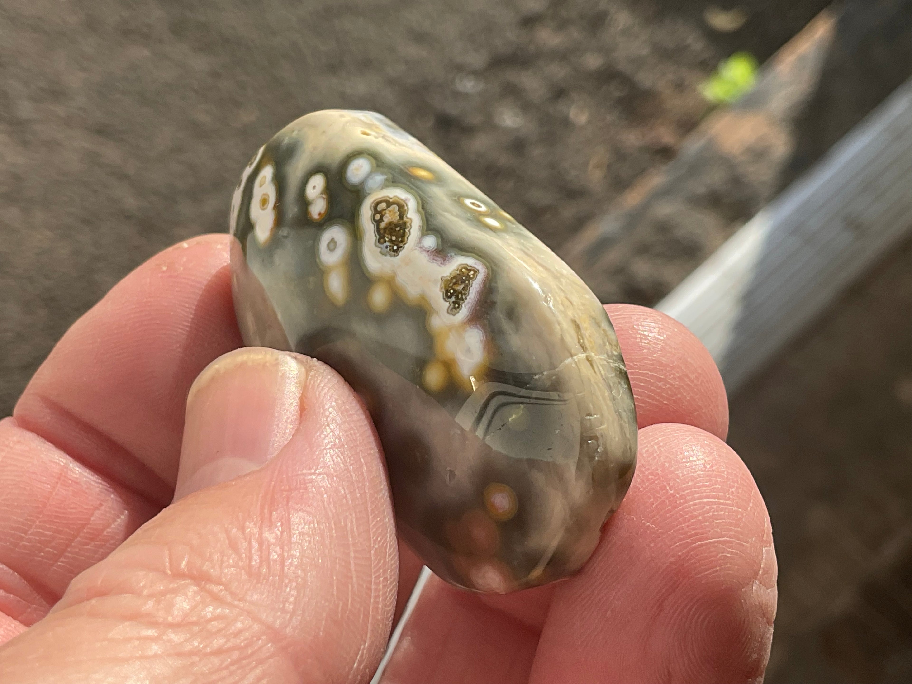 28g 8th Vein Ocean Jasper Palmstone 1B