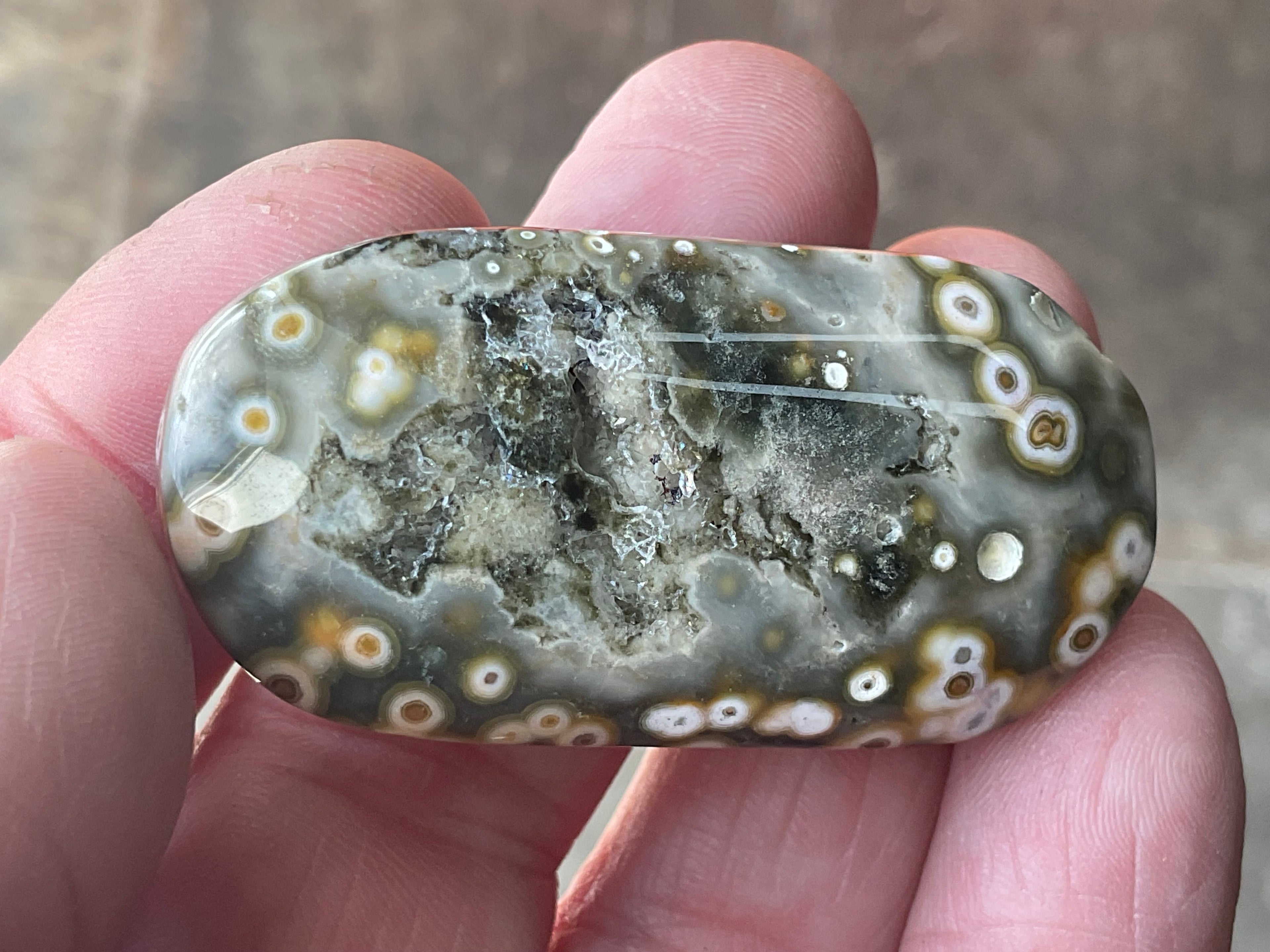 32g 8th Vein Ocean Jasper Palmstone 1C