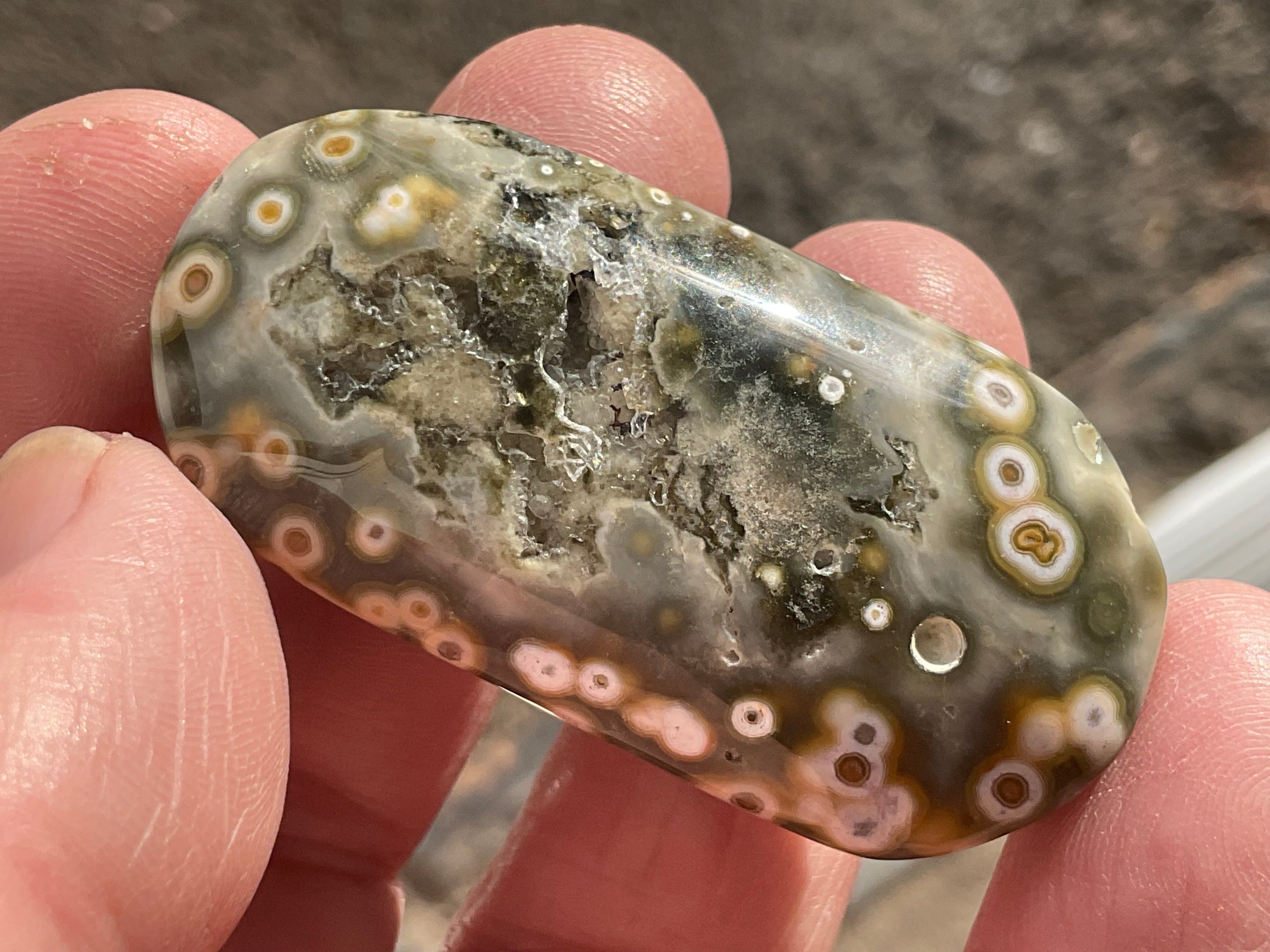 32g 8th Vein Ocean Jasper Palmstone 1C