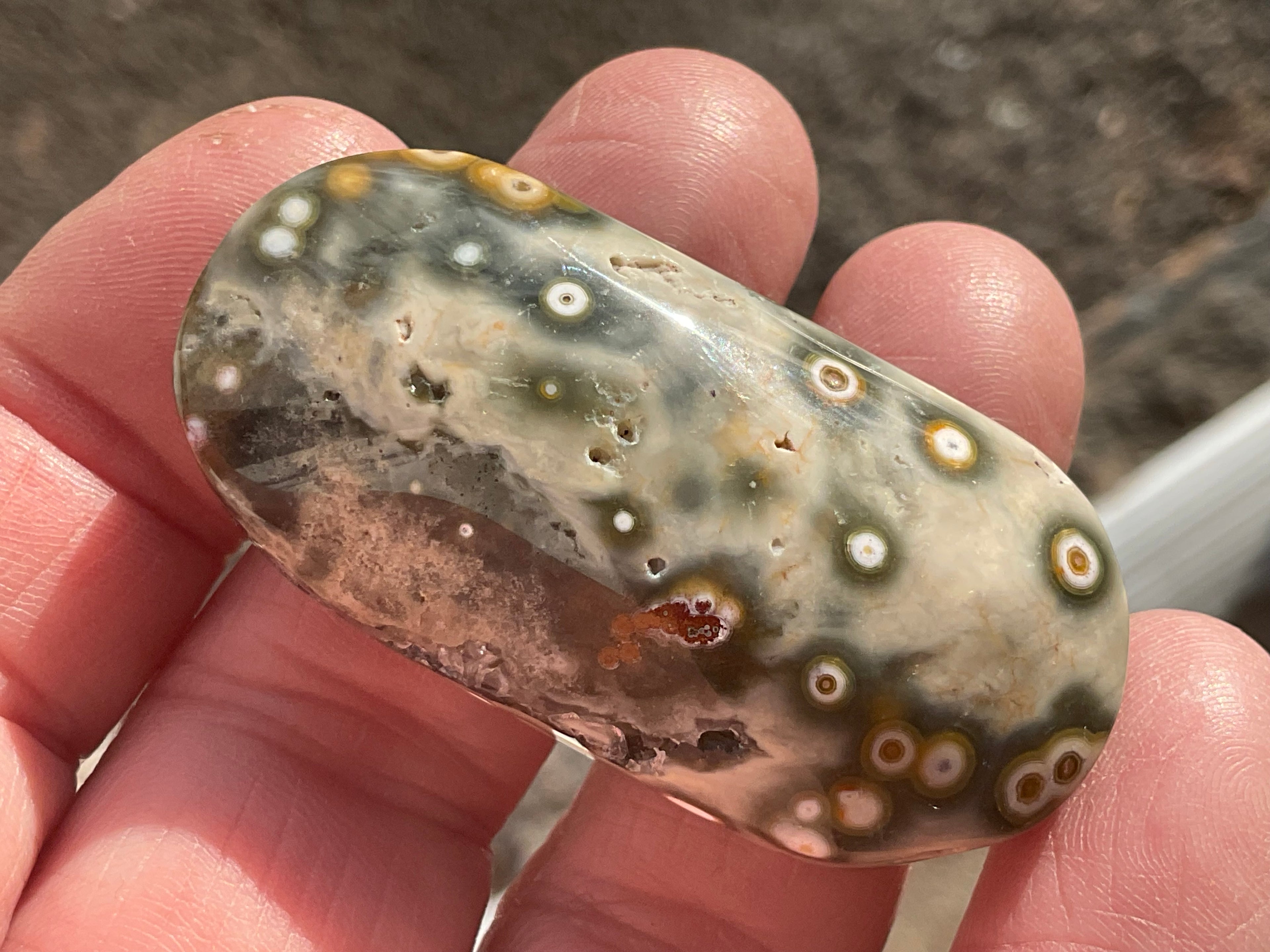 32g 8th Vein Ocean Jasper Palmstone 1C