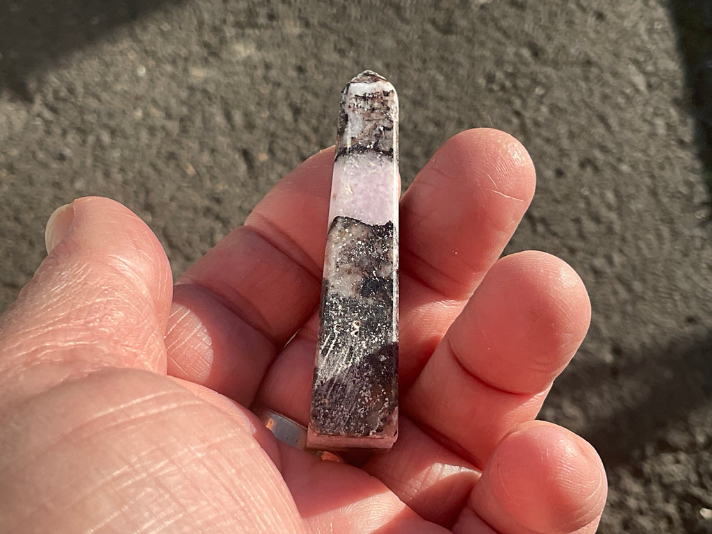 20g Pink Aragonite in Black Matrix Tower B