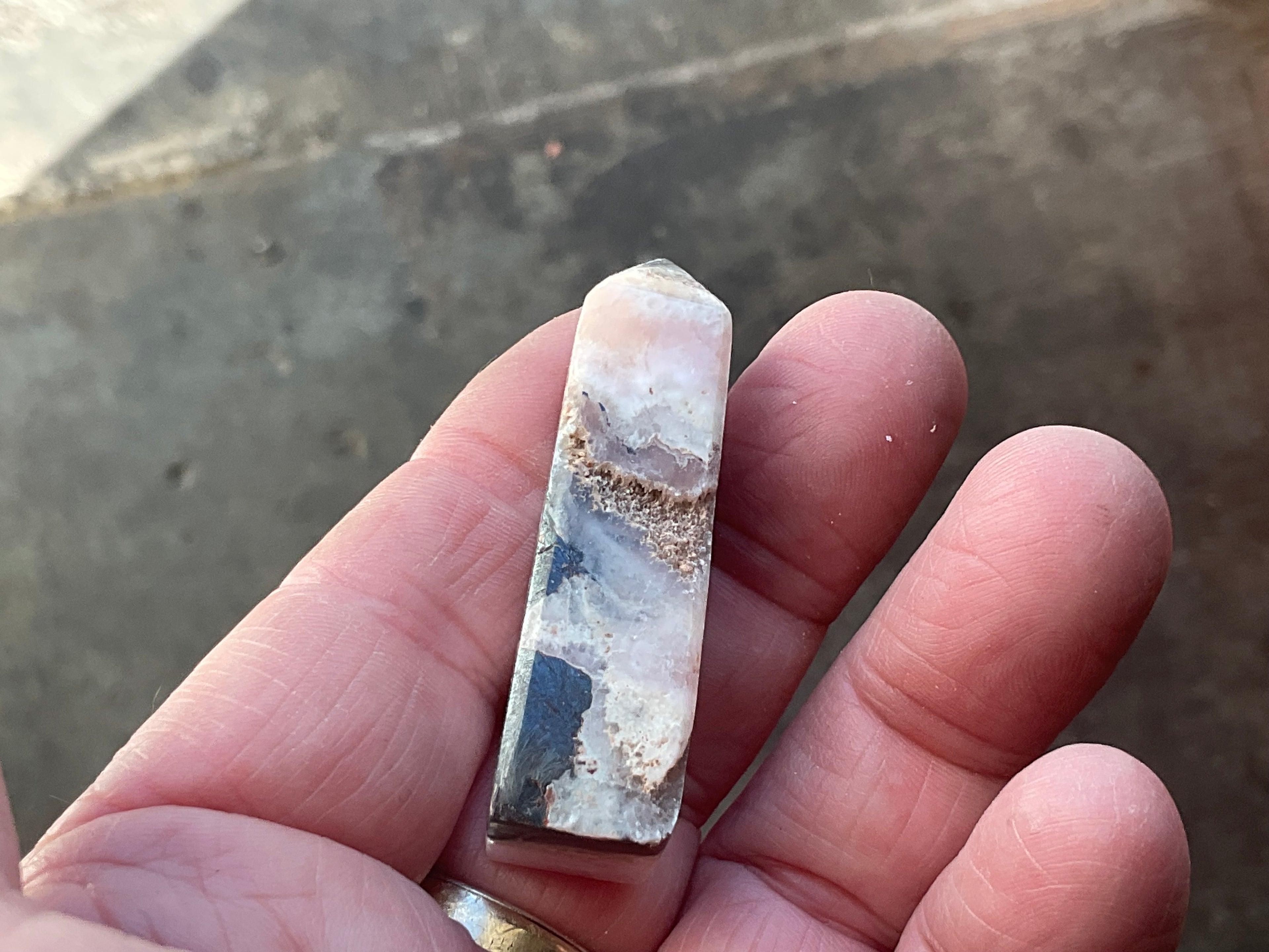 26g Pink Aragonite in Black Matrix Tower C