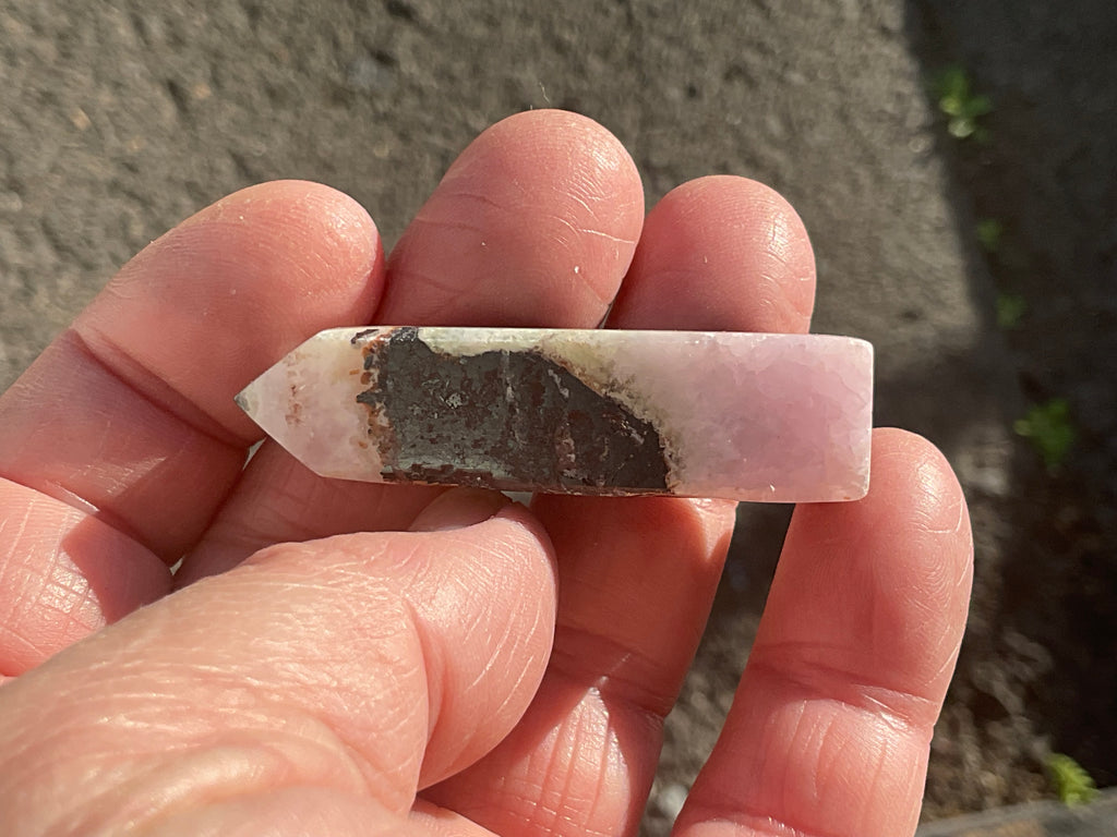 26g Pink Aragonite in Black Matrix Tower C