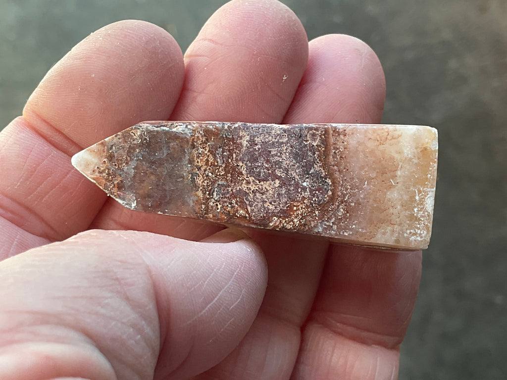 26g Pink Aragonite In Black Matrix Tower D