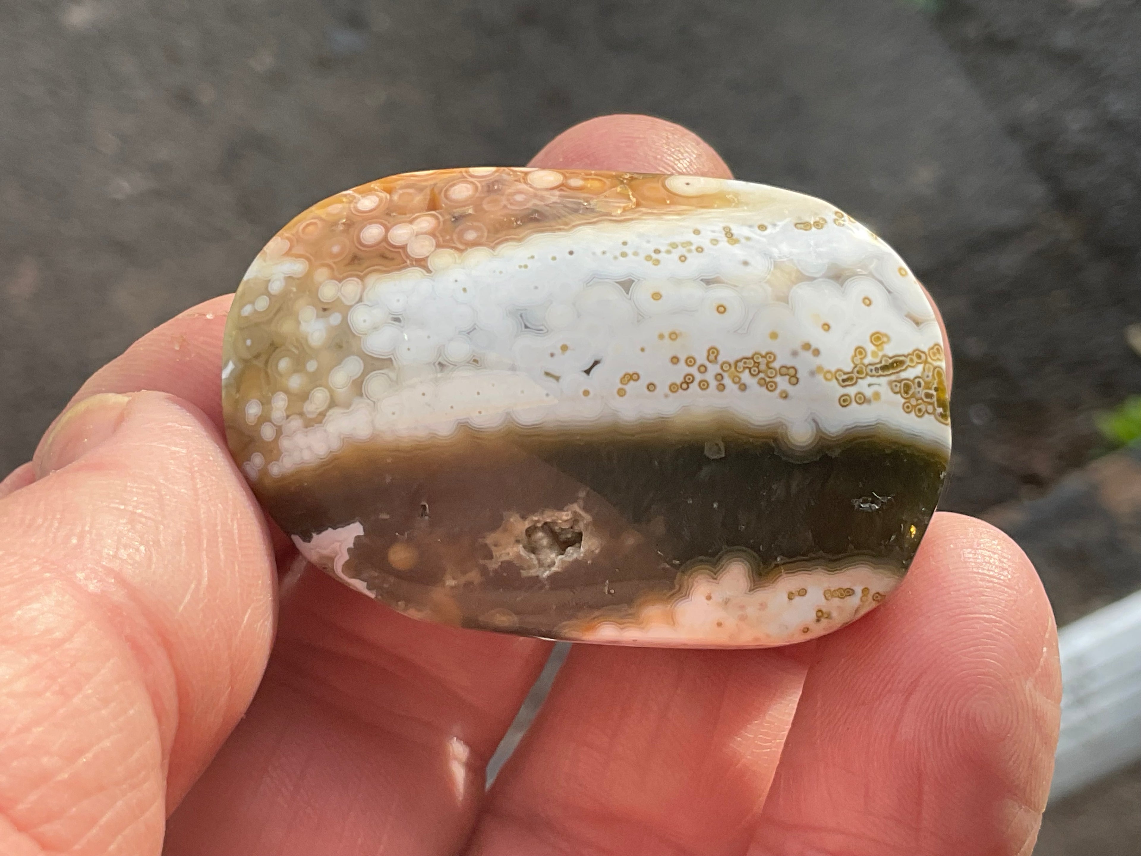 38g 8th Vein Ocean Jasper Palmstone 3A