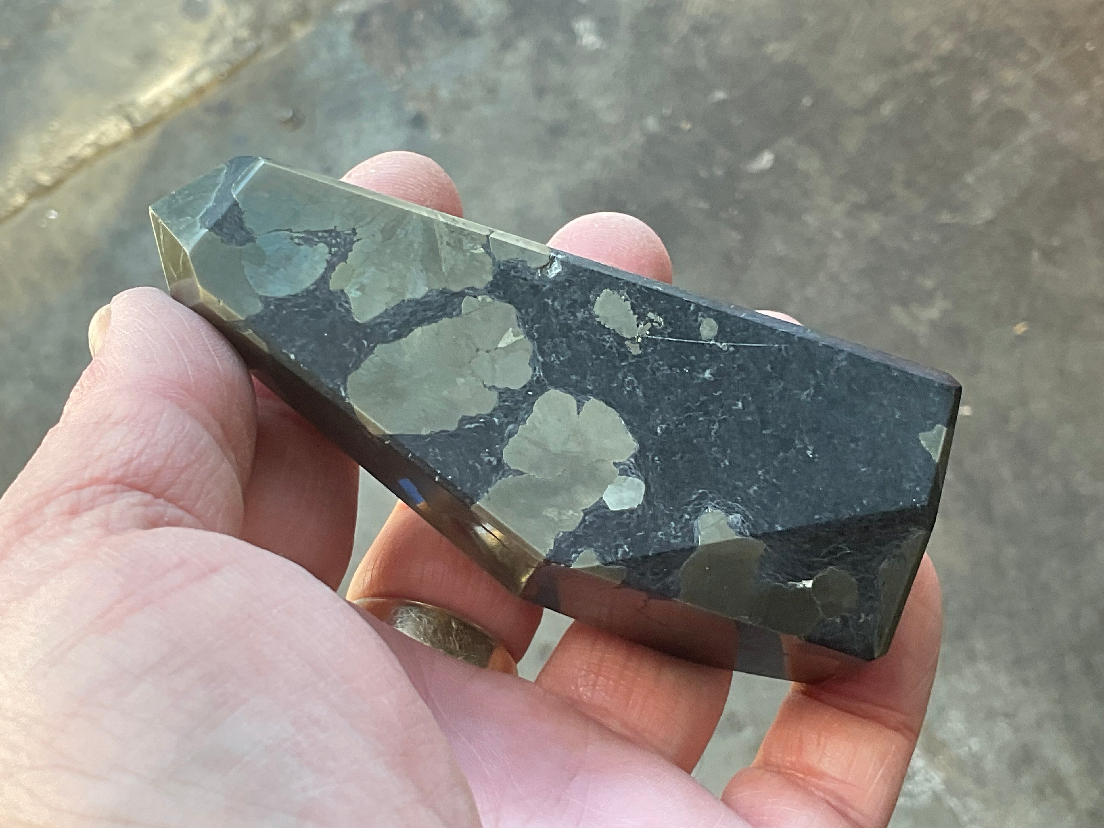 312g Polished Pyrite in Shale Freeform A