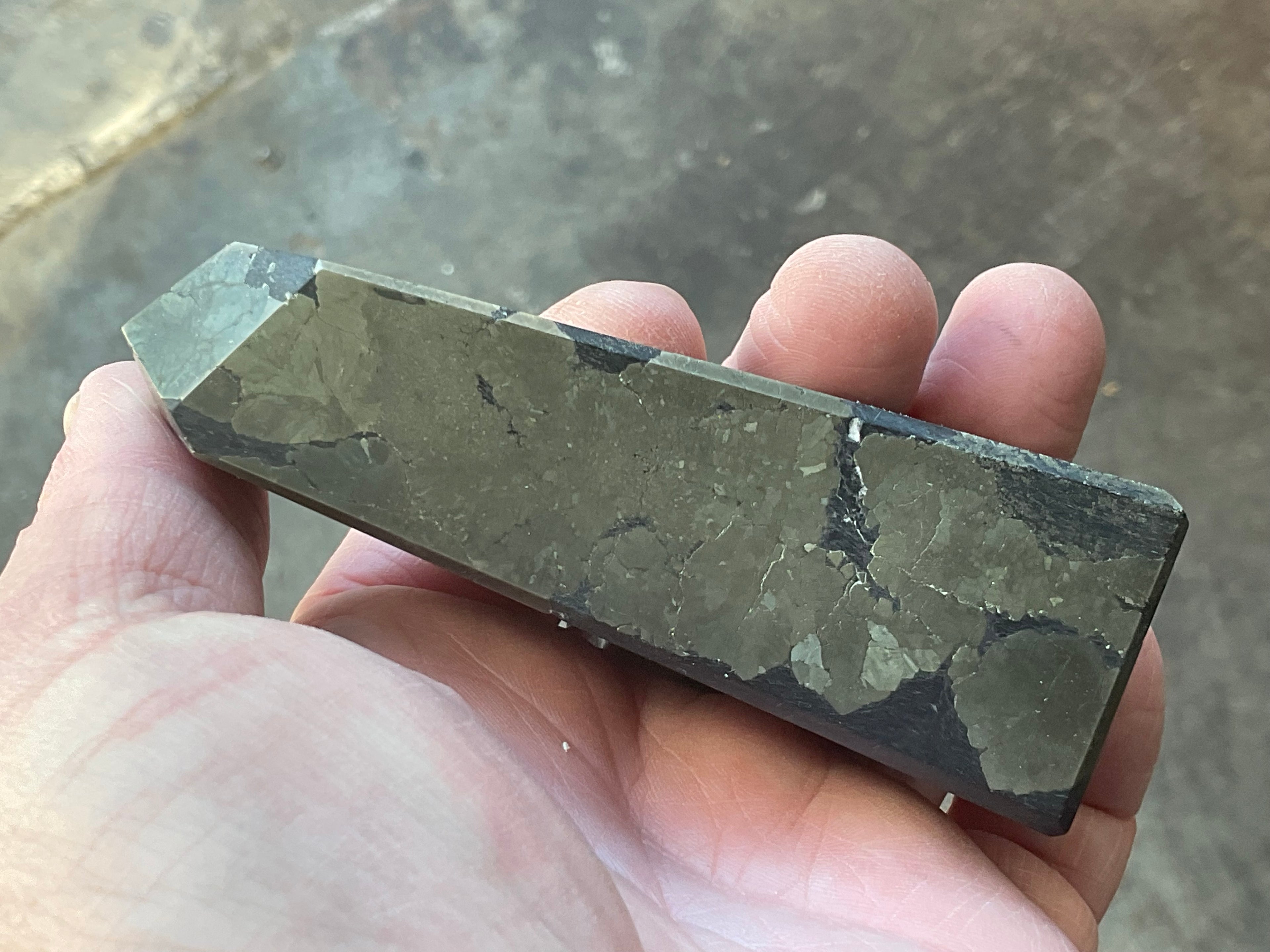 312g Polished Pyrite in Shale Freeform A