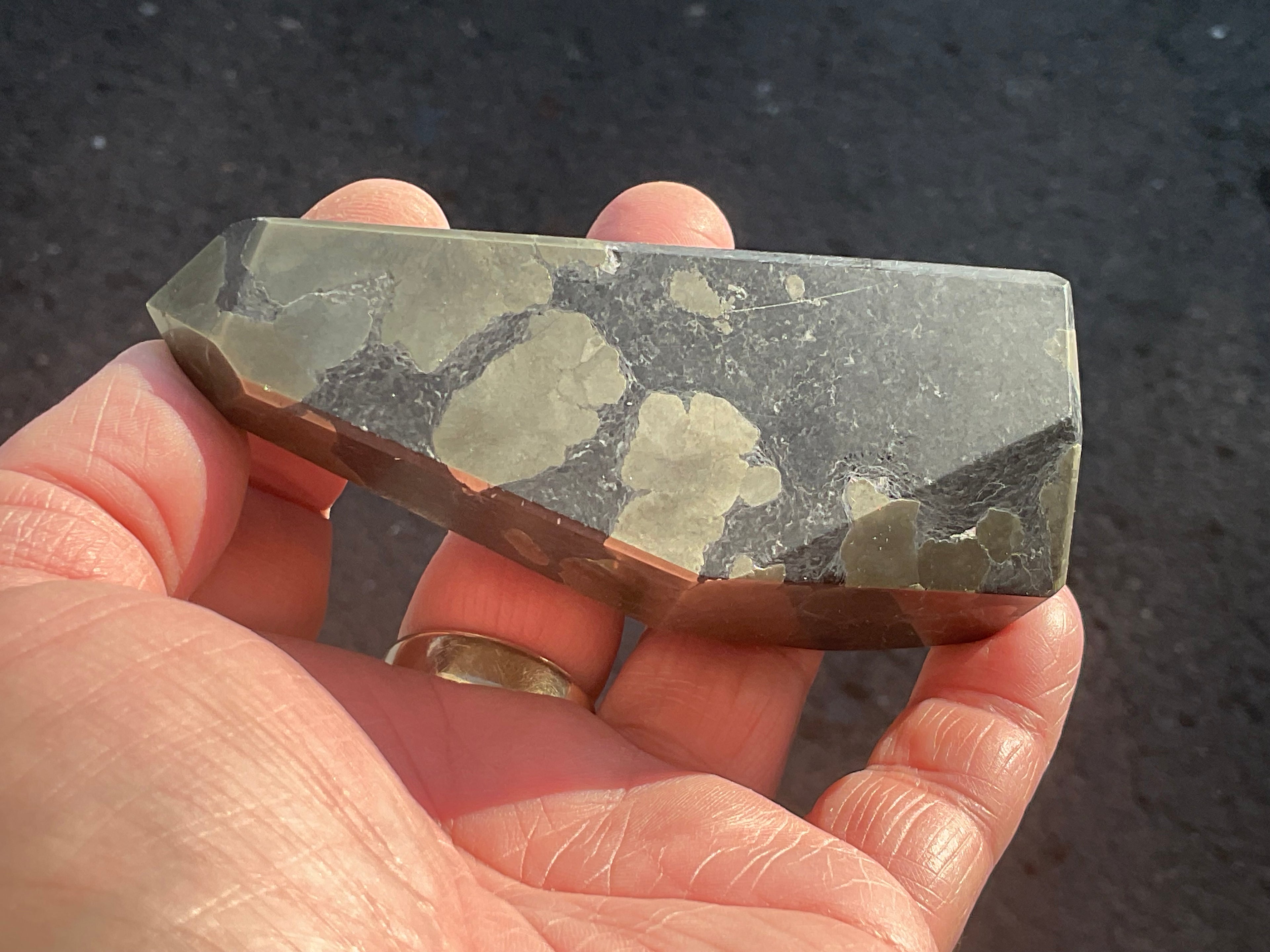 312g Polished Pyrite in Shale Freeform A