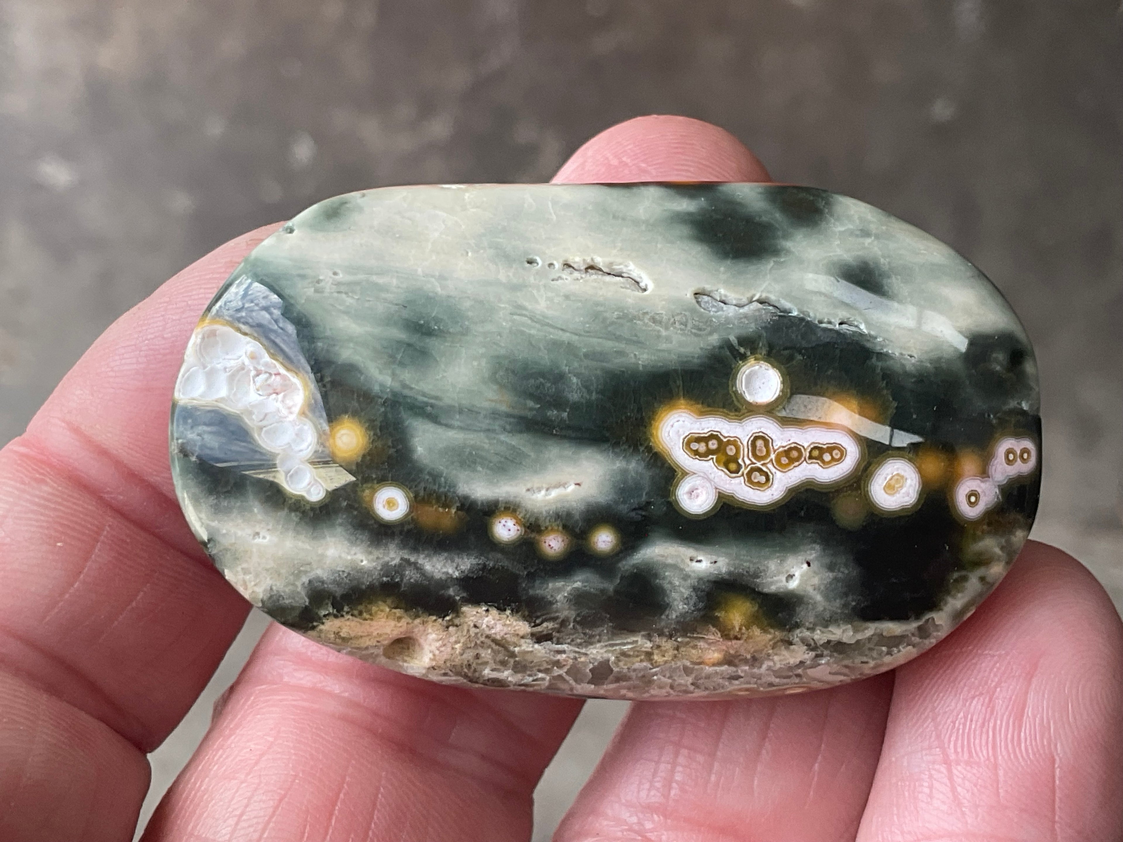 44g 8th Vein Ocean Jasper Palmstone 3C