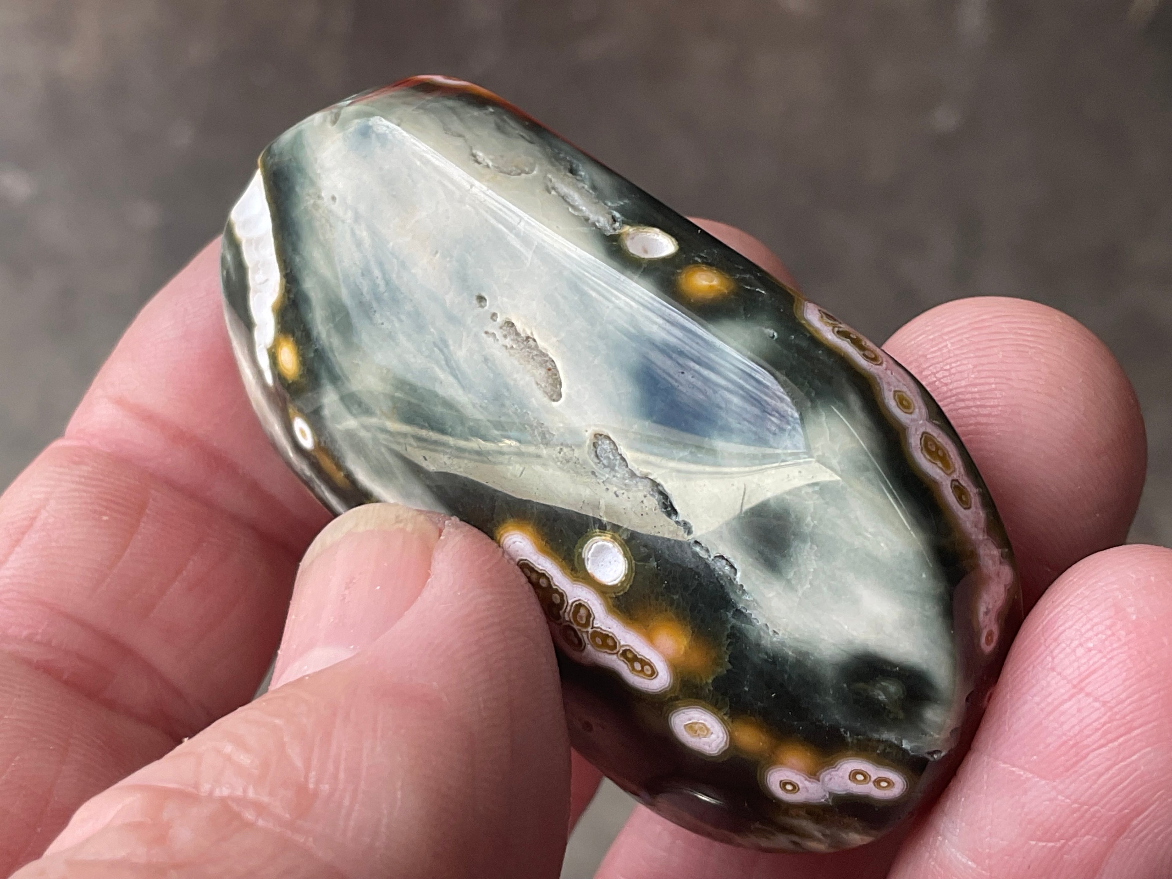 44g 8th Vein Ocean Jasper Palmstone 3C