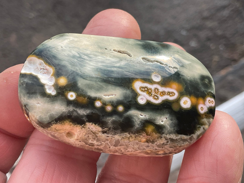 44g 8th Vein Ocean Jasper Palmstone 3C