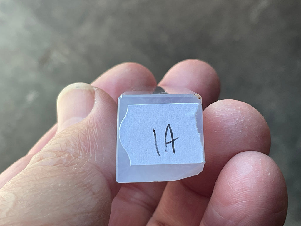 28g Blue Chalcedony Generator 1A with Iron Inclusions