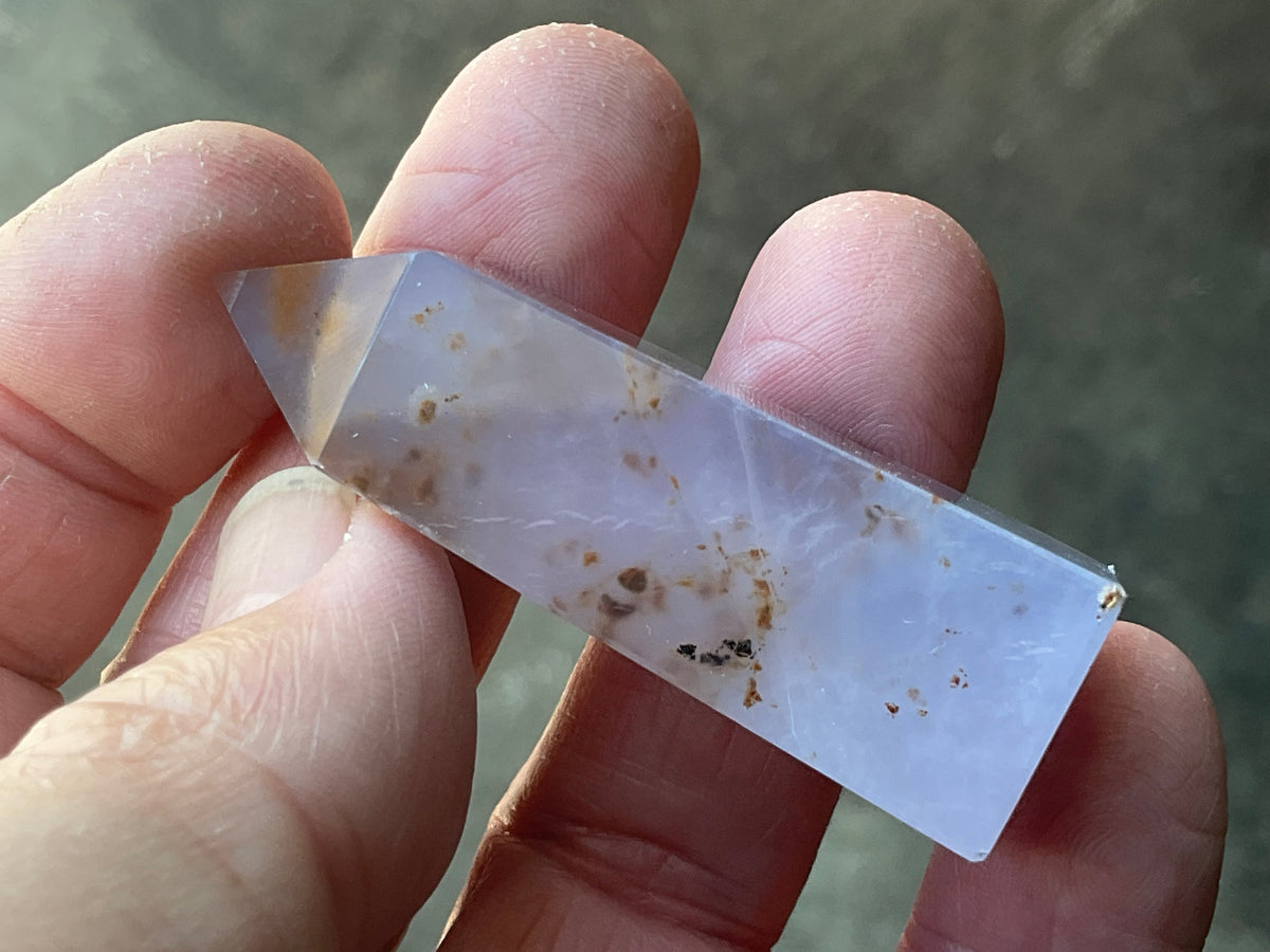 28g Blue Chalcedony Generator 1A with Iron Inclusions