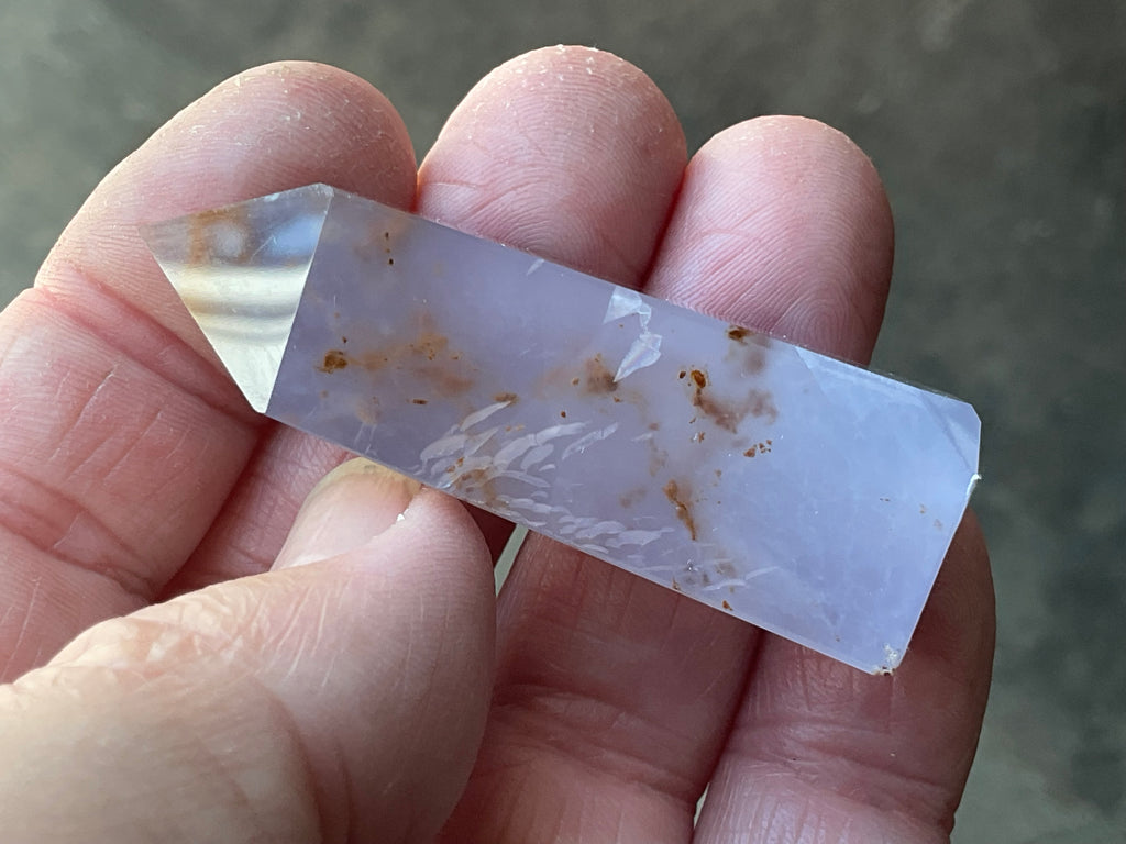 28g Blue Chalcedony Generator 1A with Iron Inclusions