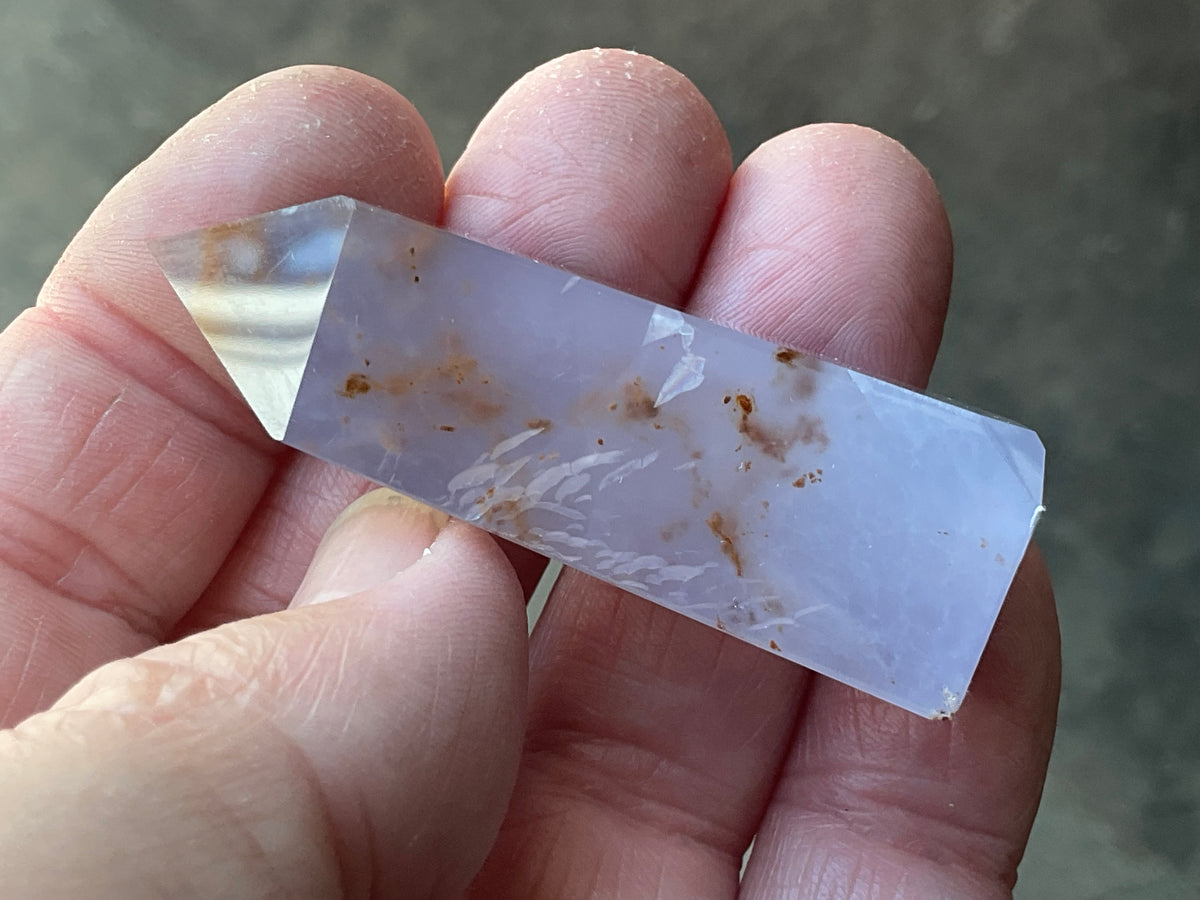28g Blue Chalcedony Generator 1A with Iron Inclusions
