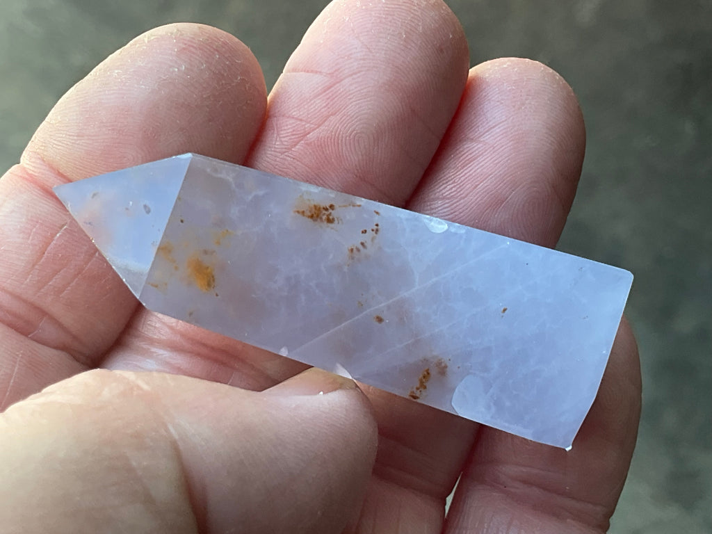 28g Blue Chalcedony Generator 1A with Iron Inclusions
