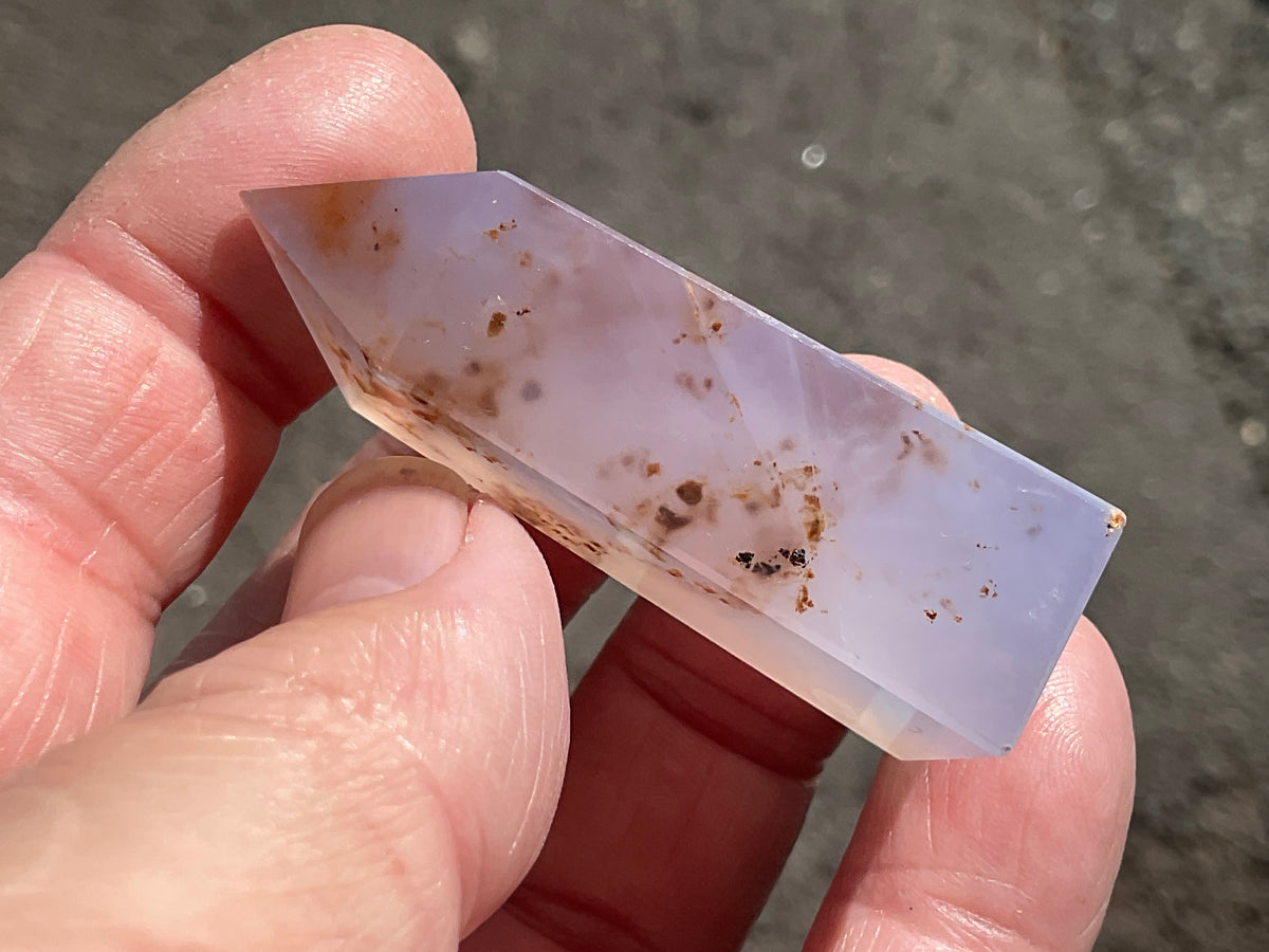 28g Blue Chalcedony Generator 1A with Iron Inclusions