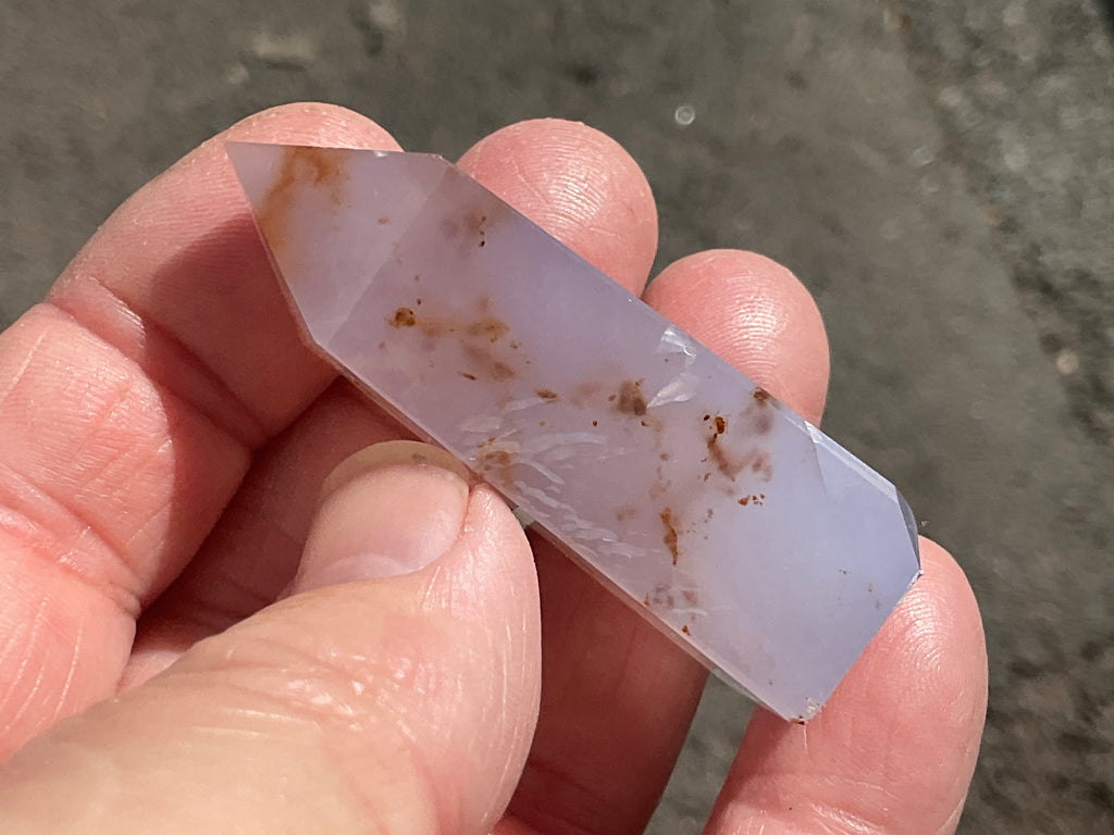 28g Blue Chalcedony Generator 1A with Iron Inclusions