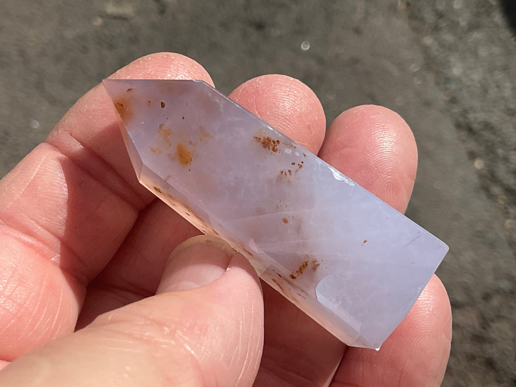 28g Blue Chalcedony Generator 1A with Iron Inclusions