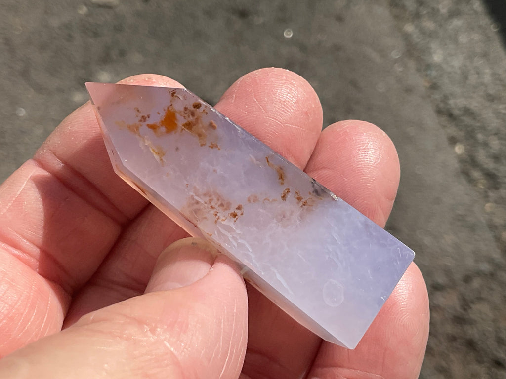 28g Blue Chalcedony Generator 1A with Iron Inclusions