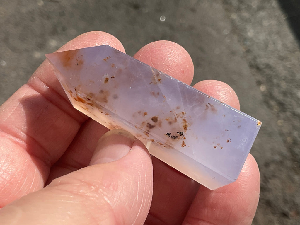 28g Blue Chalcedony Generator 1A with Iron Inclusions