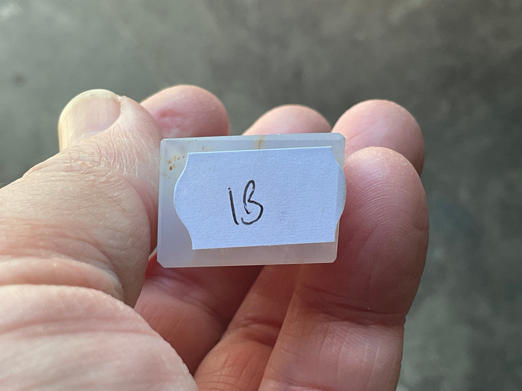 42g Blue Chalcedony Generator 1B with Iron Inclusions