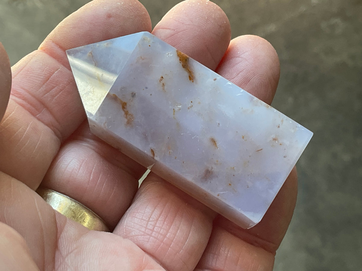 42g Blue Chalcedony Generator 1B with Iron Inclusions