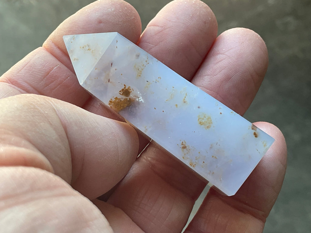 42g Blue Chalcedony Generator 1B with Iron Inclusions