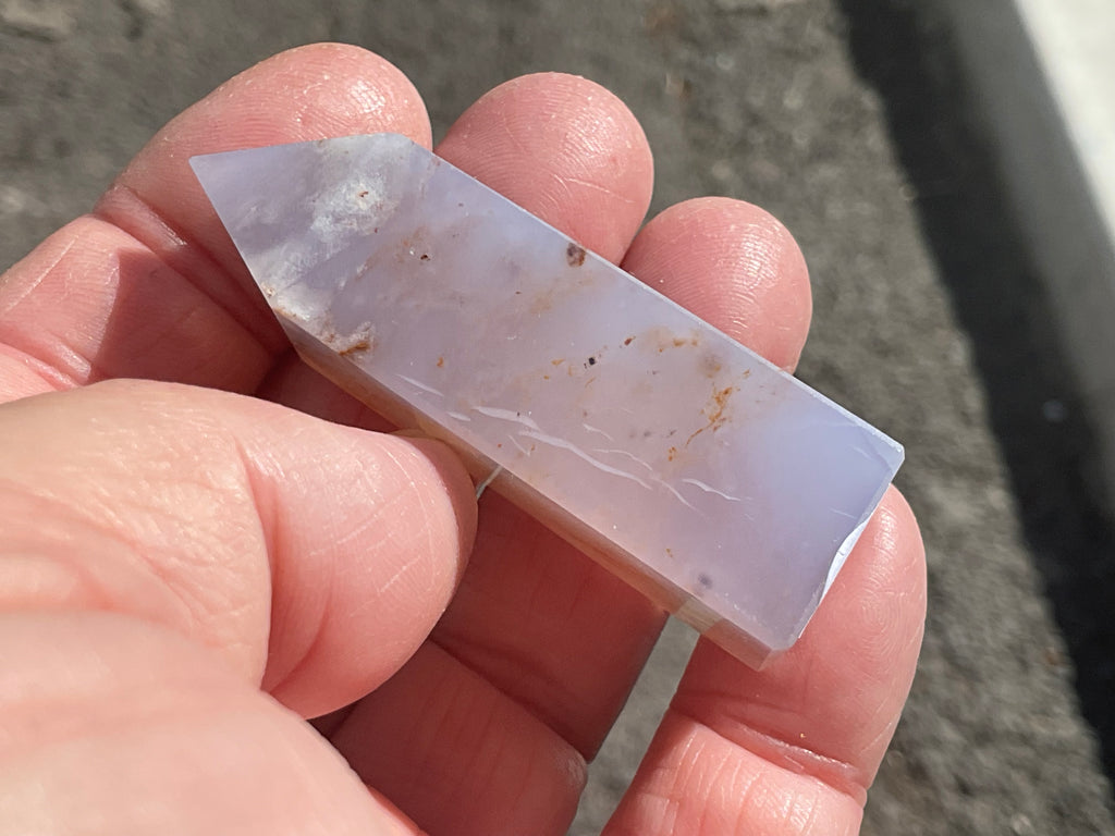 42g Blue Chalcedony Generator 1B with Iron Inclusions