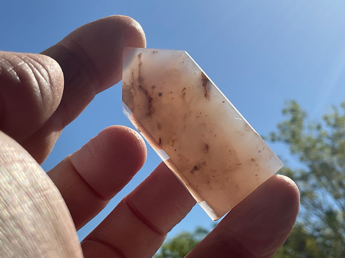 42g Blue Chalcedony Generator 1B with Iron Inclusions