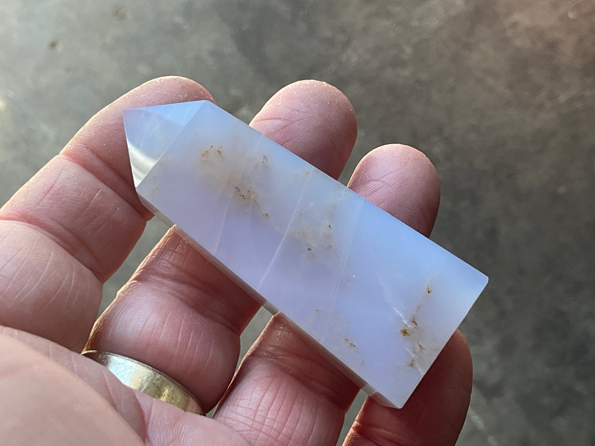 46g Blue Chalcedony Generator 2A with Iron Inclusions